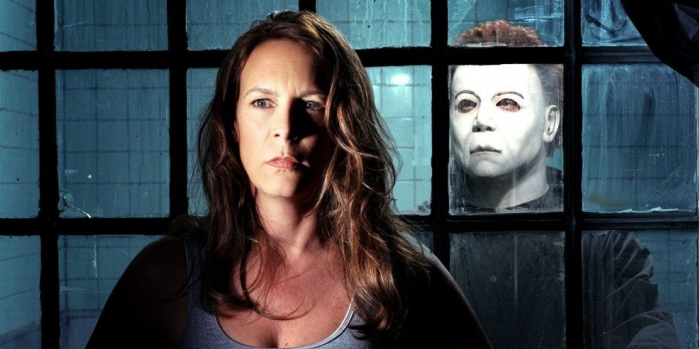 Michael Myers and Laurie Strode in Halloween Resurrection.