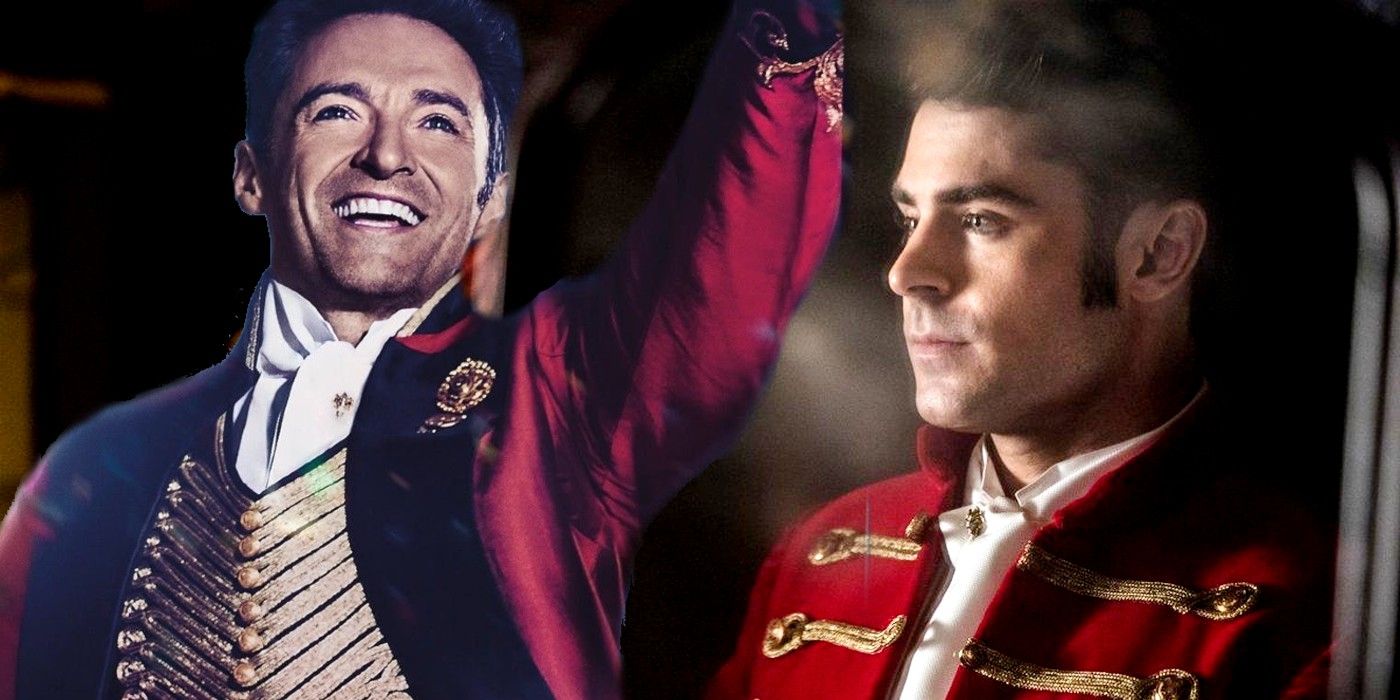 Hugh Jackman as PT Barnum and Zec Efron as Phillip Carlyle in Greatest Showman