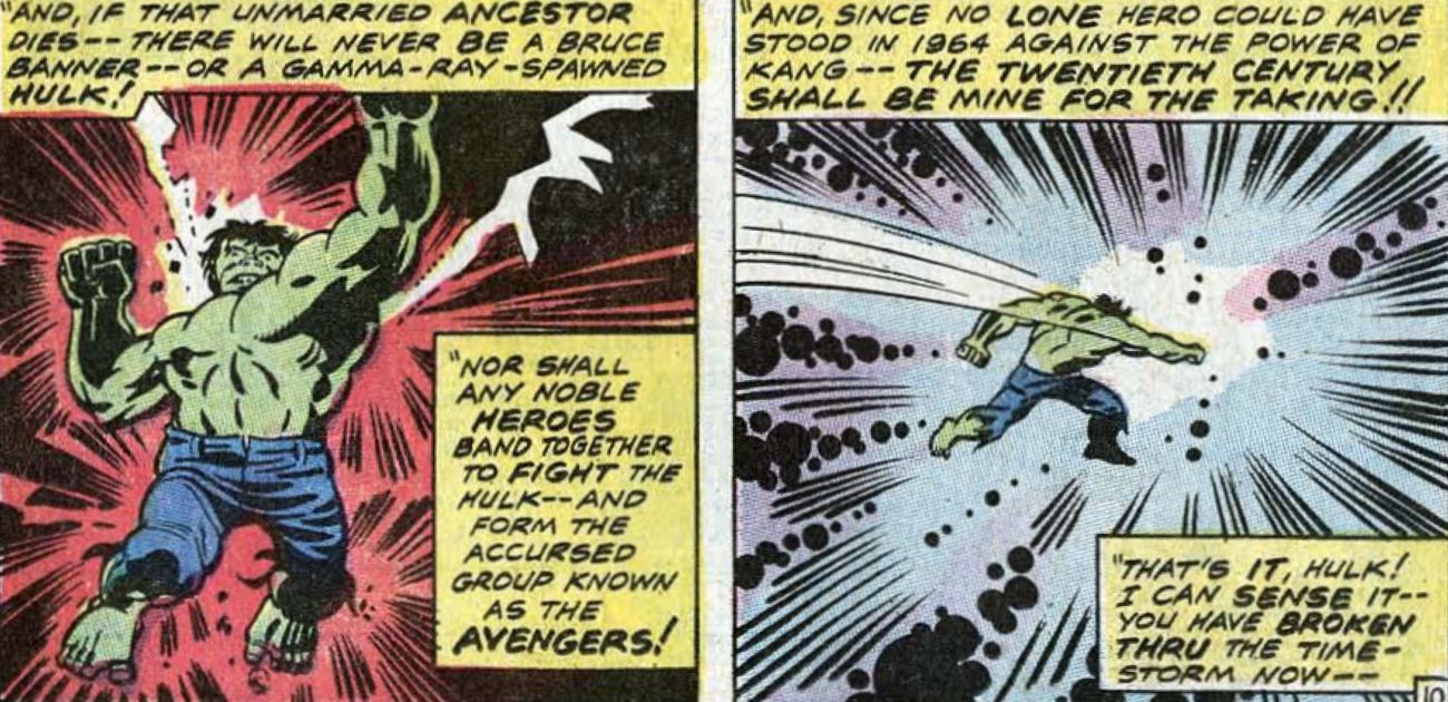 Hulk Punches Timestream in Marvel Comic