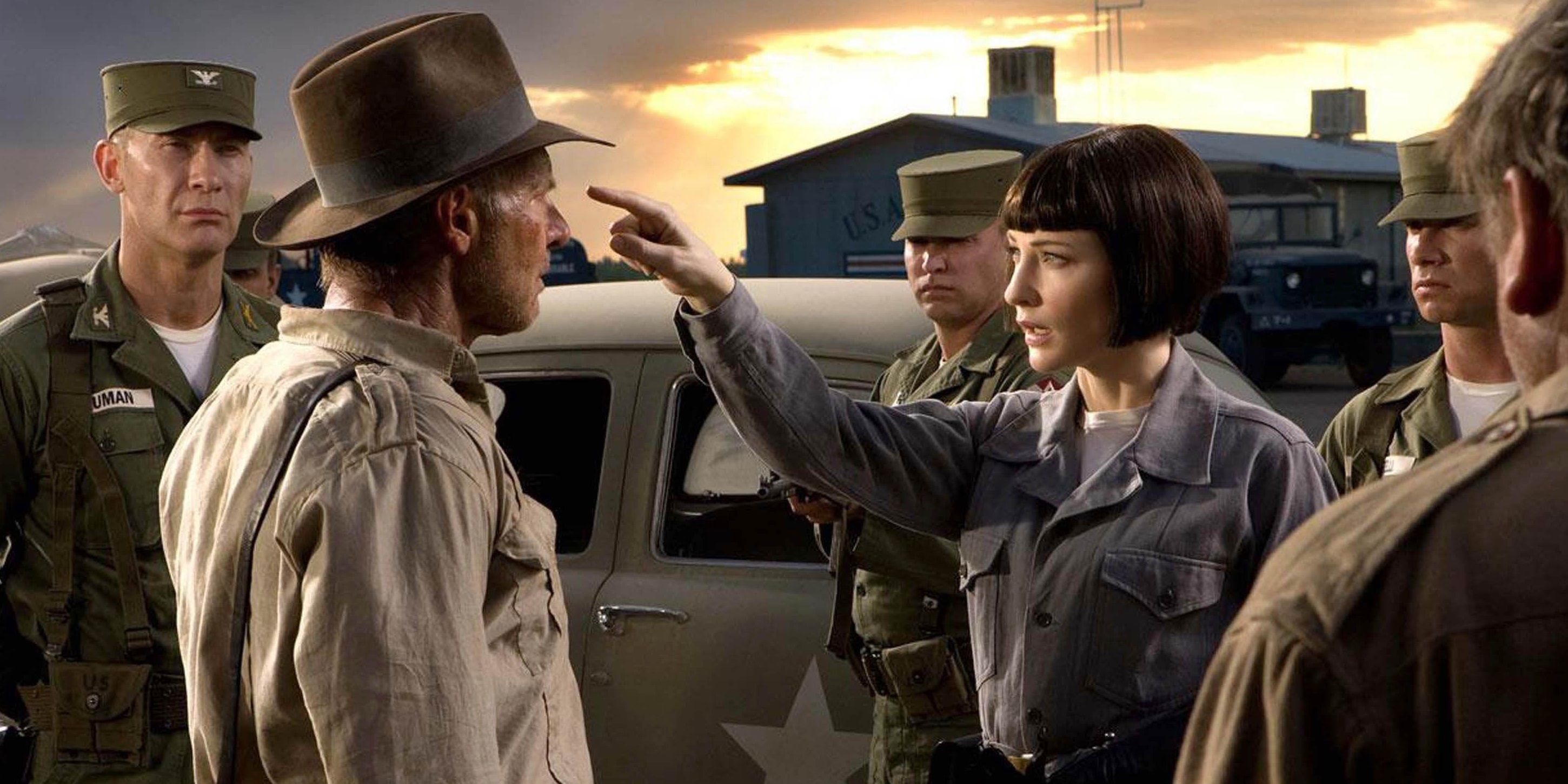 Irene Spalko points at Indiana in Indiana Jones and the Kingdom of the Crystal Skull