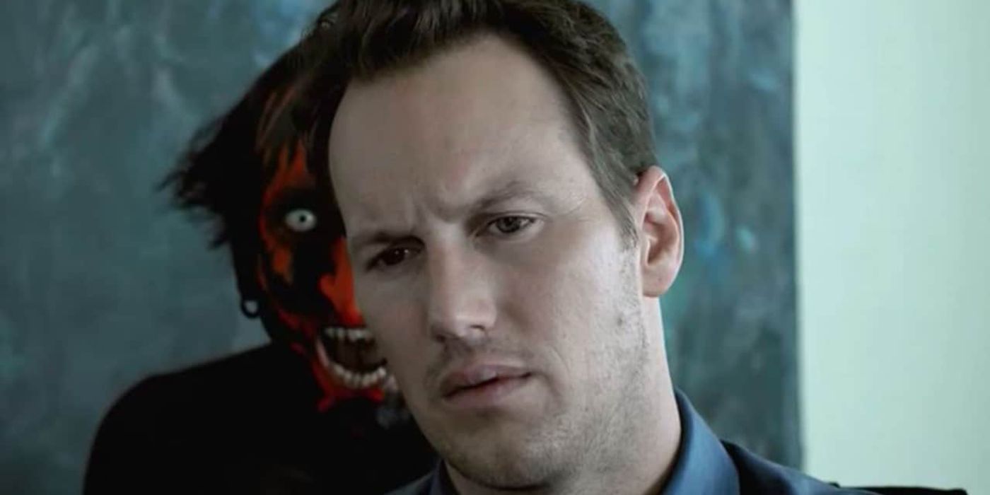 Insidious 2010 Patrick Wilson with Demon Face Behind Him