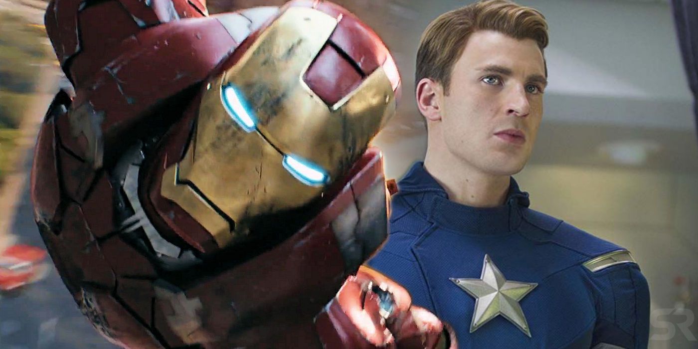 Iron Man and Captain America in The Avengers 2012