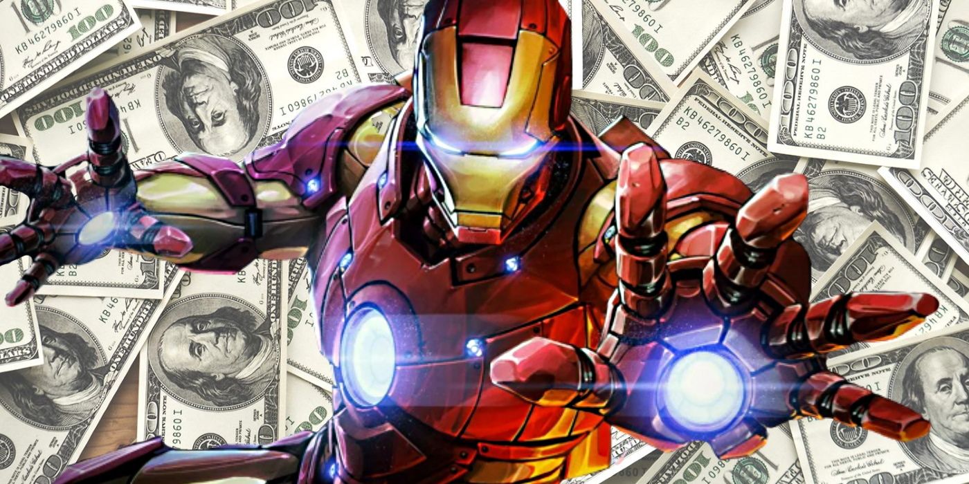 Iron Man entouré d'argent.