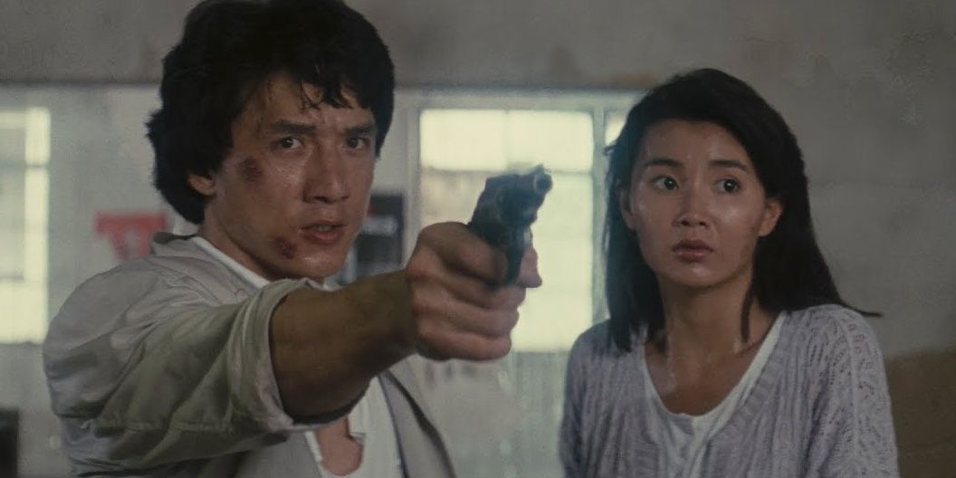 Jackie Chan and Maggie Cheung in Police Story