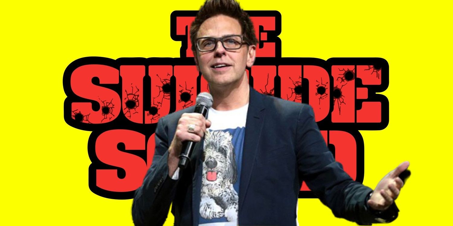 James Gunn with New Suicide Squad Logo