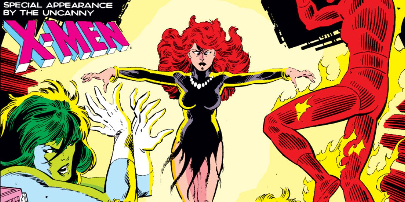 Jean Grey returns from the dead on the cover of Fantastic Four 286.