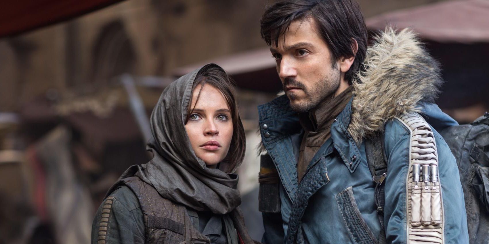 Jyn e Cassian em Rogue One