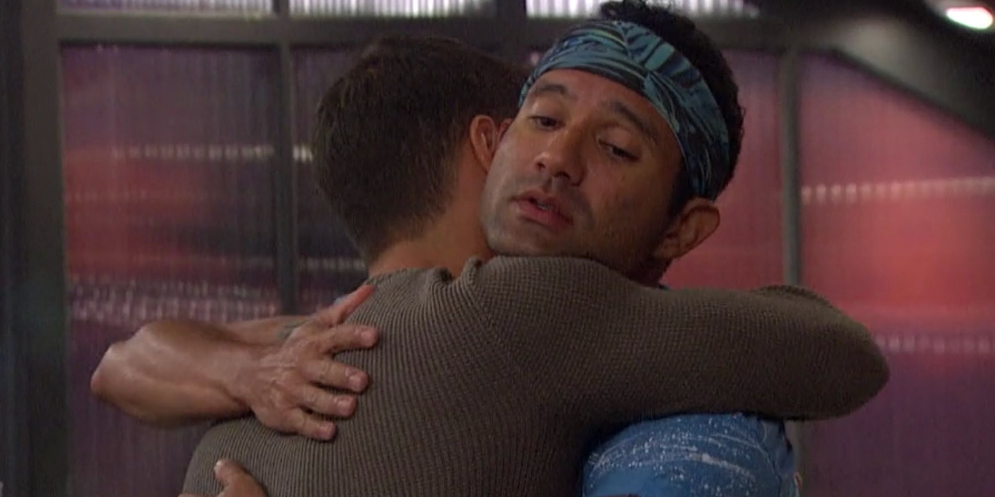 Kevin Campbell and Cody Calafiore on Big Brother 22 All Stars hugging