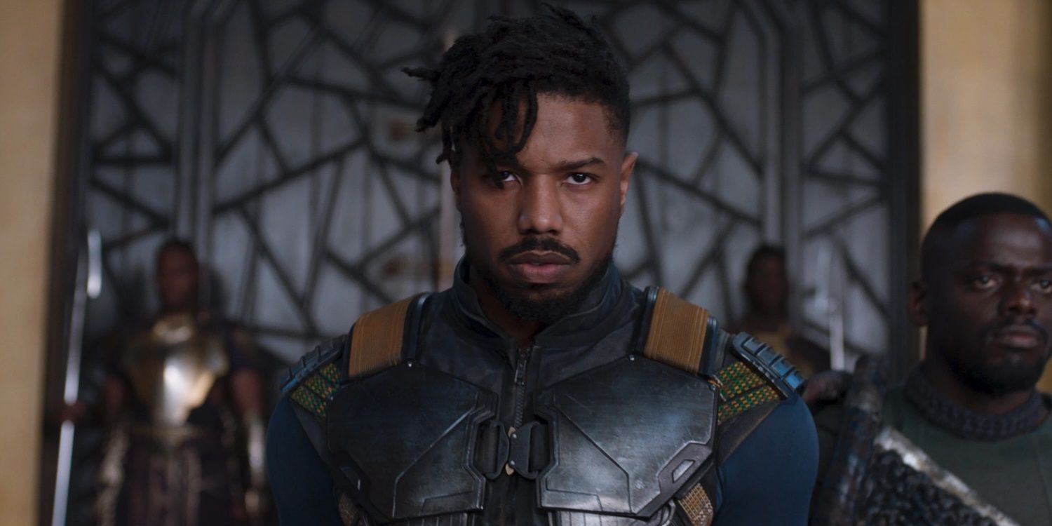 Killmonger is brought into the throne room in Black Panther