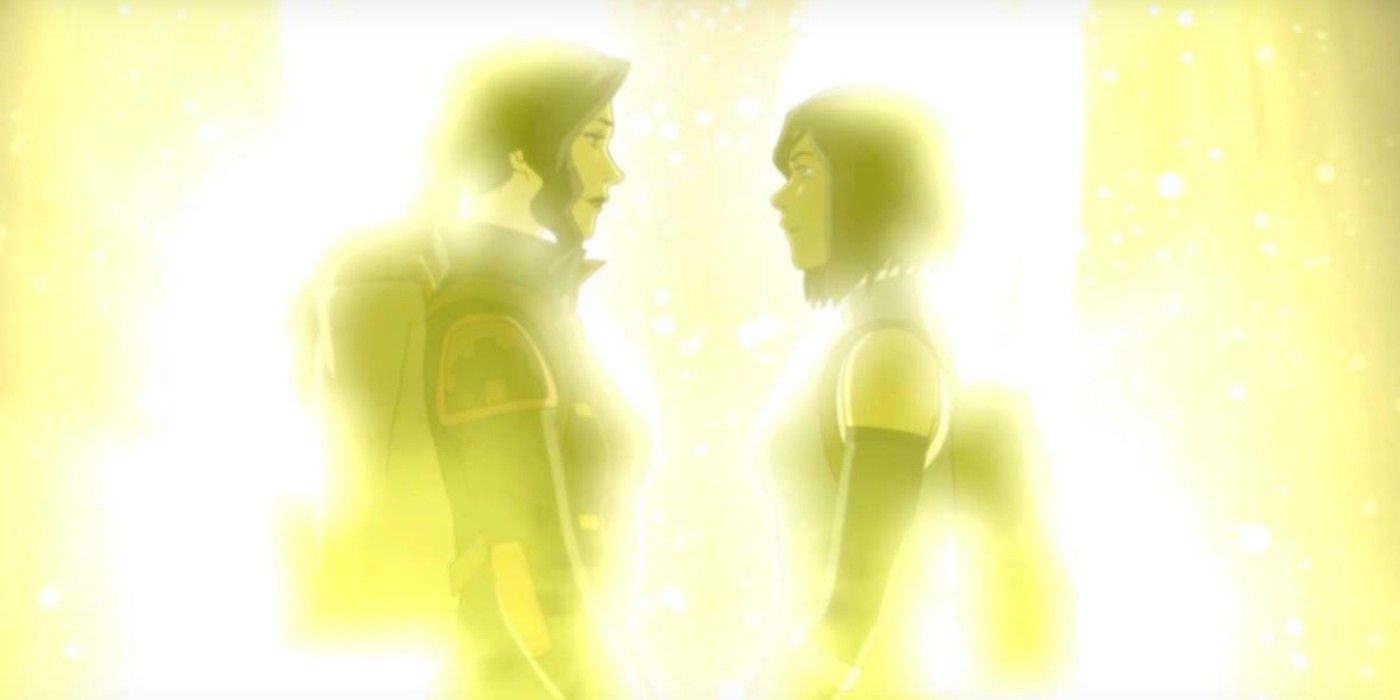 Korra and Asami go to the spirit world together in Legend of Korra