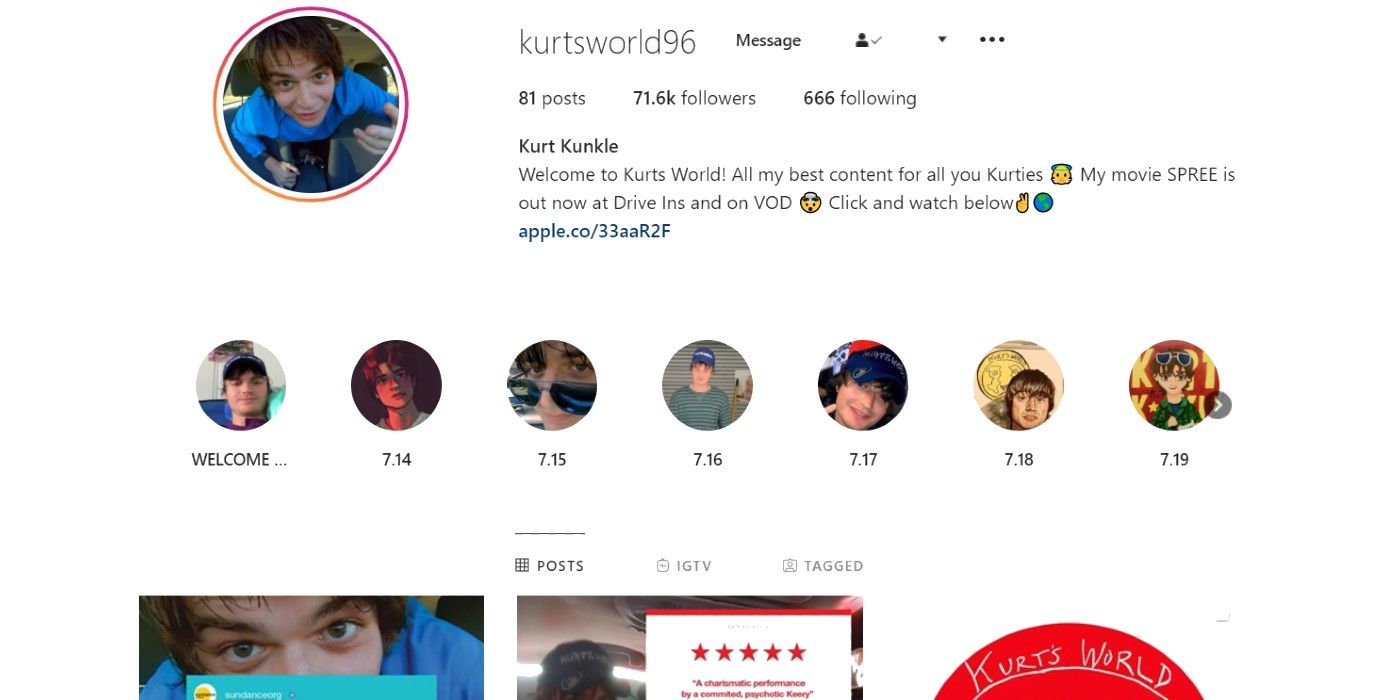 Kurtsworld96 Instagram Account Kurt Kunkle Joe Keery Spree
