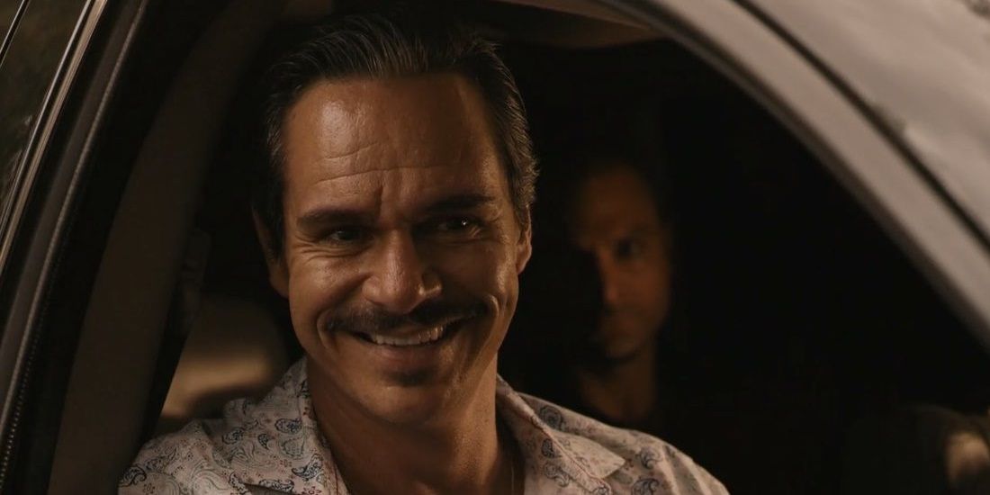 Lalo smiling from inside his car in Better Call Saul