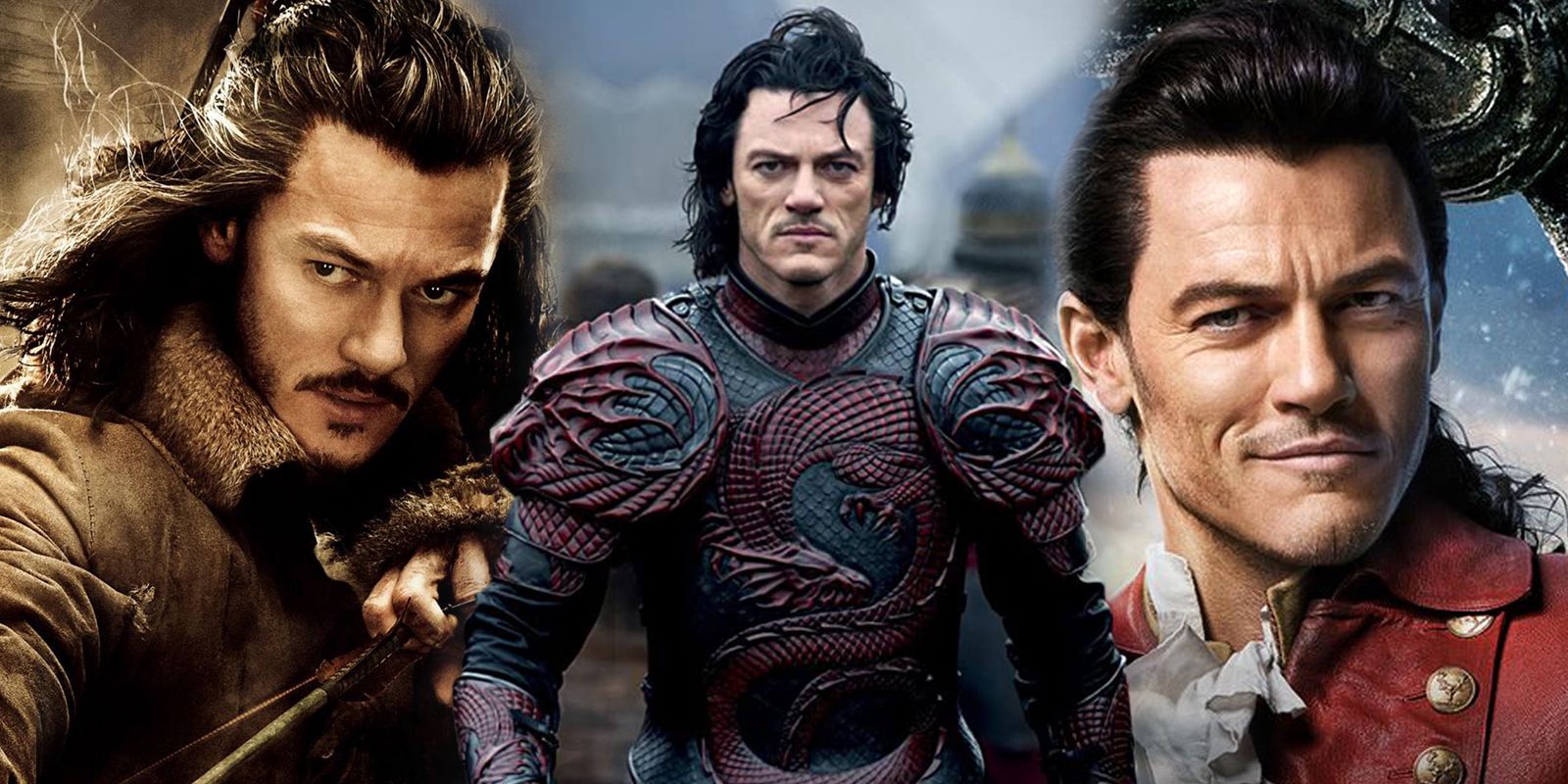 Luke Evans as Bard, Dracula, and Gaston