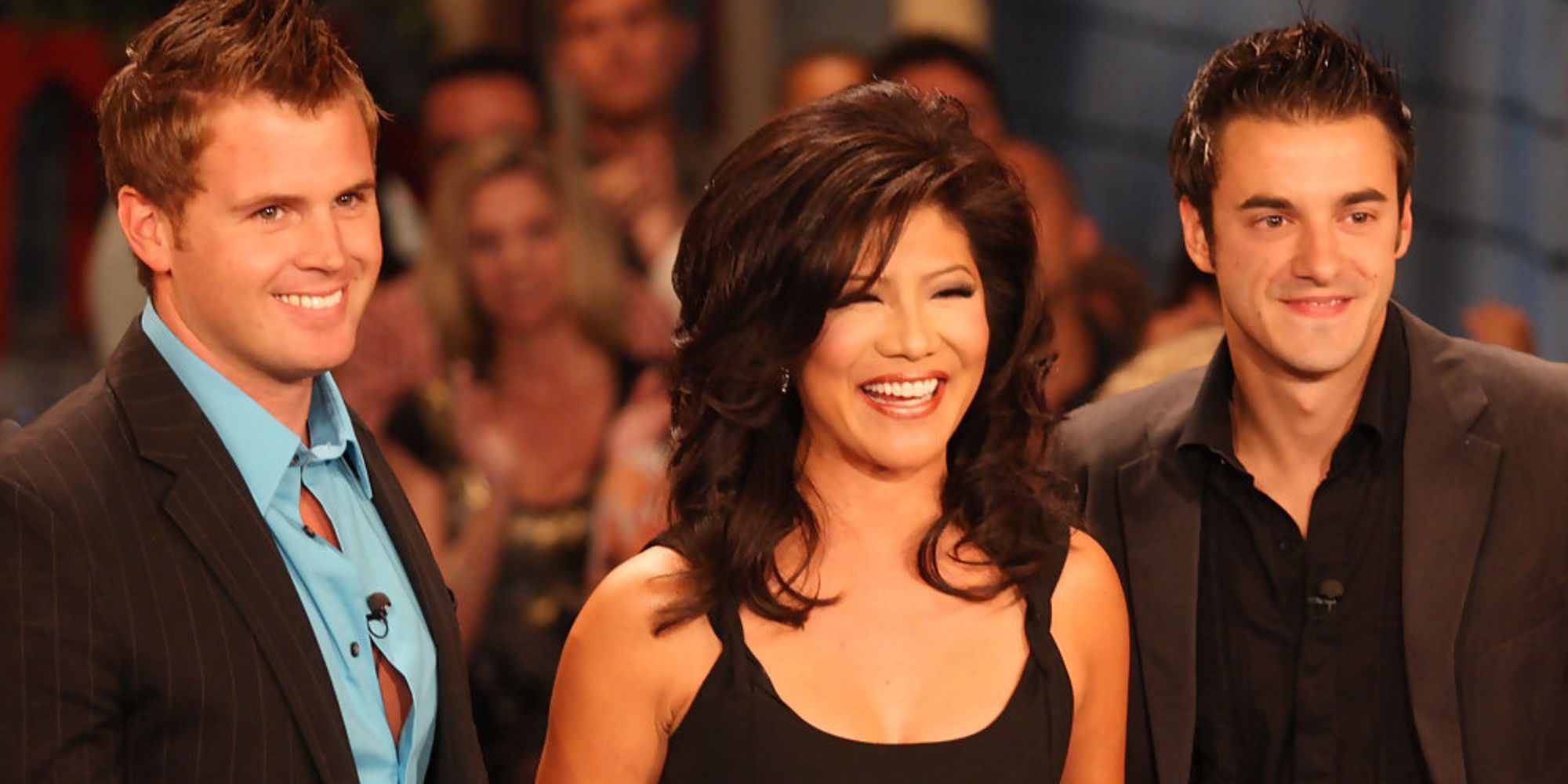 Memphis Garrett, Julie Chen, and Dan Gheesling on Big Brother 10