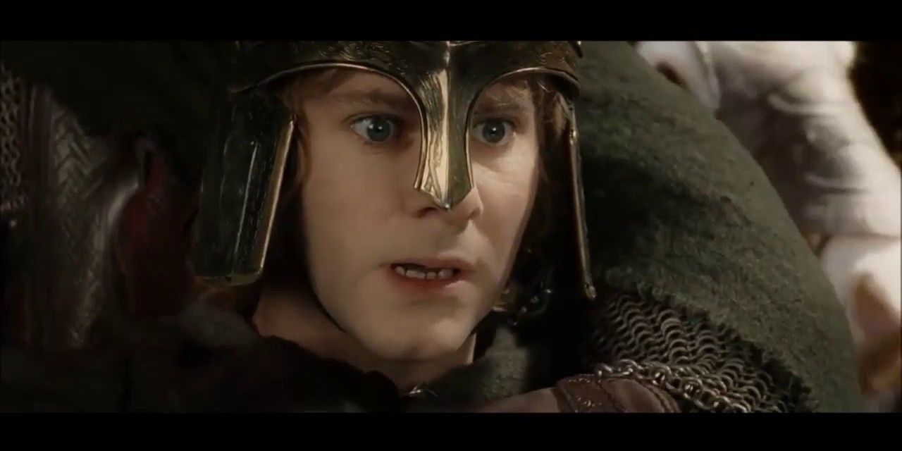 Merry Brandybuck with a helmet on