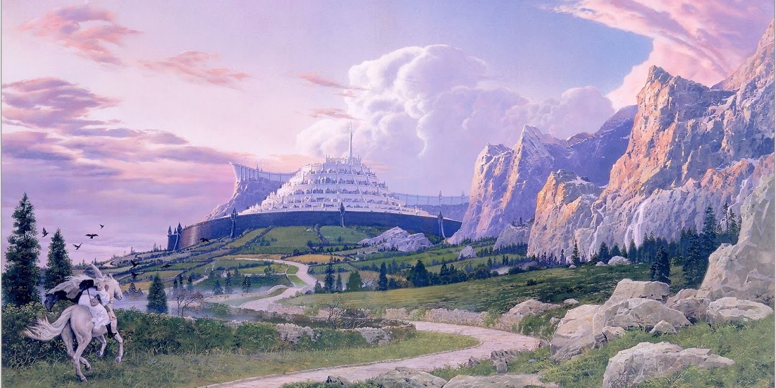 The Lord of the Rings - Green Minas Tirith - spring and restoration of the  White City.