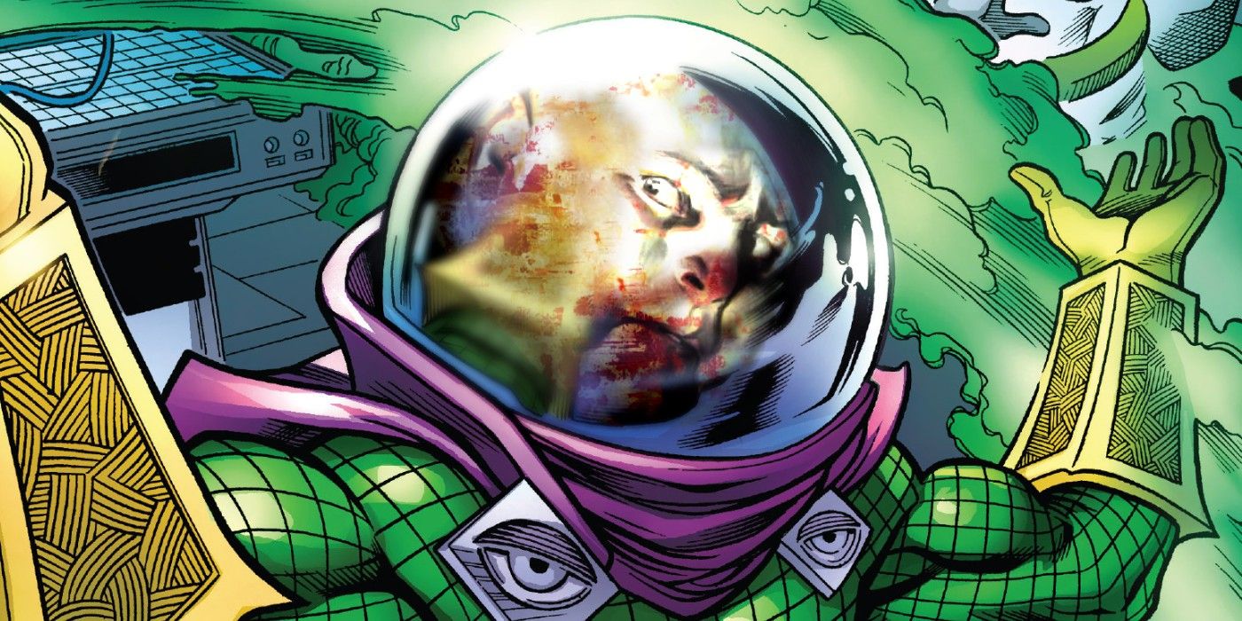 Mysterio with Kingpin's face in helmet