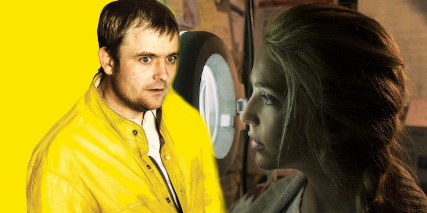 Neil Maskell as Arby and Jessica Roche as Samantha in Utopia