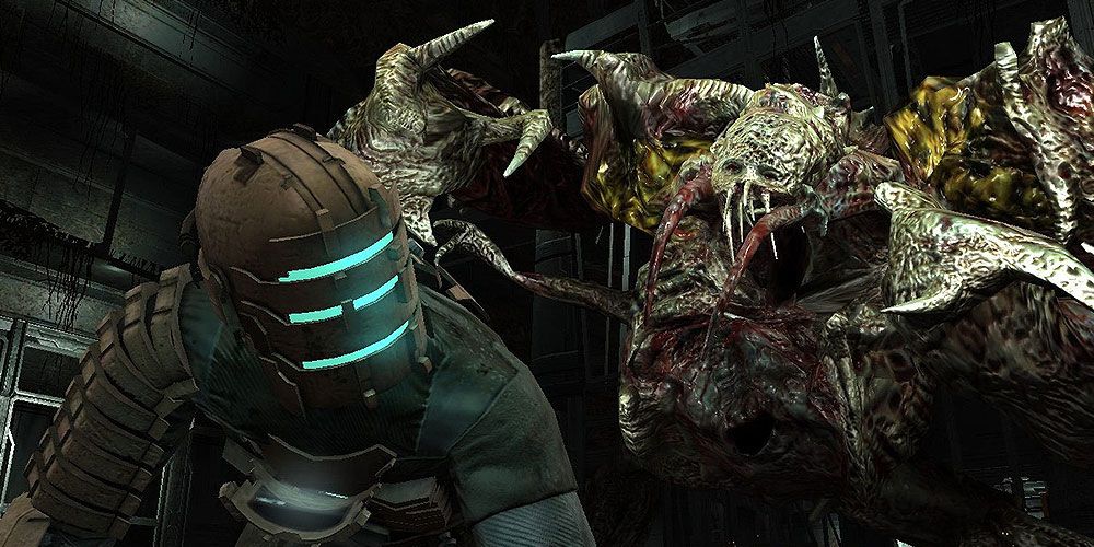 A scene from the game Dead Space.