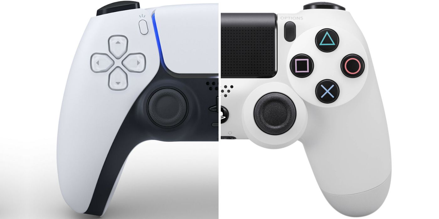 PS5 DualSense Vs. PS4 DualShock White