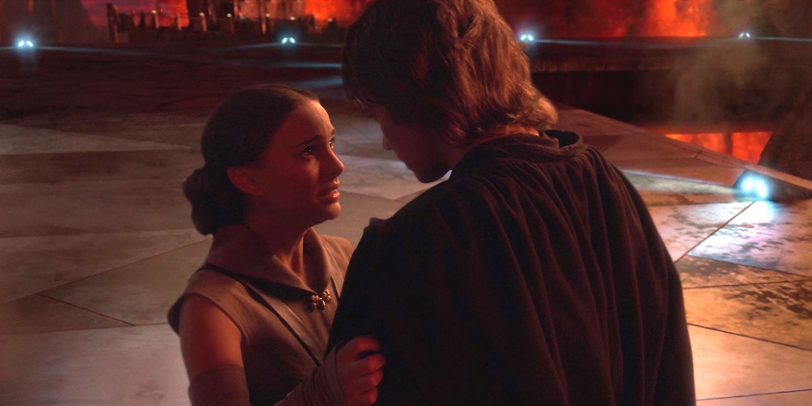 Padme tries to convince Anakin to stop going down a dark path in Revenge of the Sith