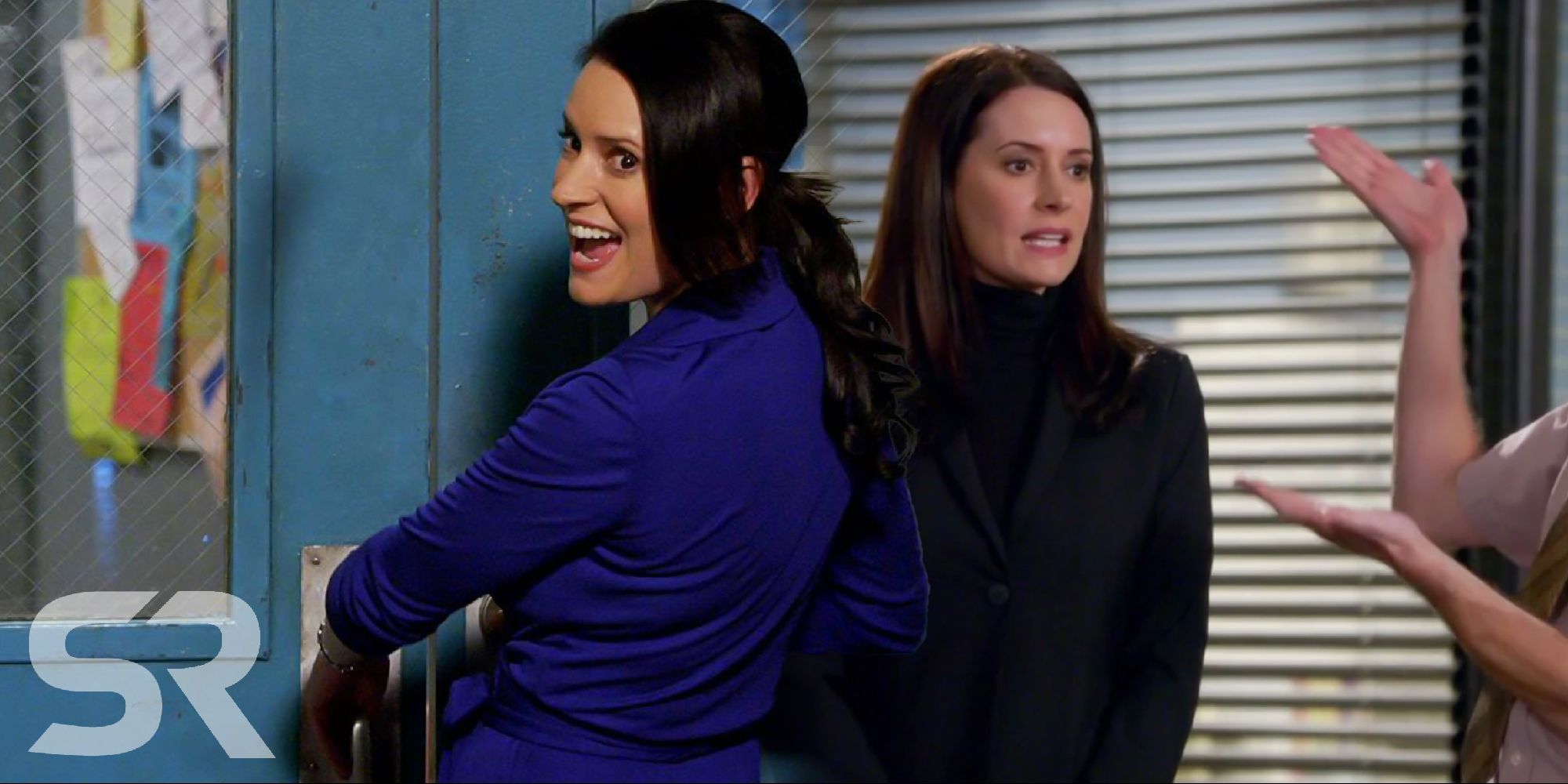 Paget Brewster in Community as Debra Chambers and Frankie Dart