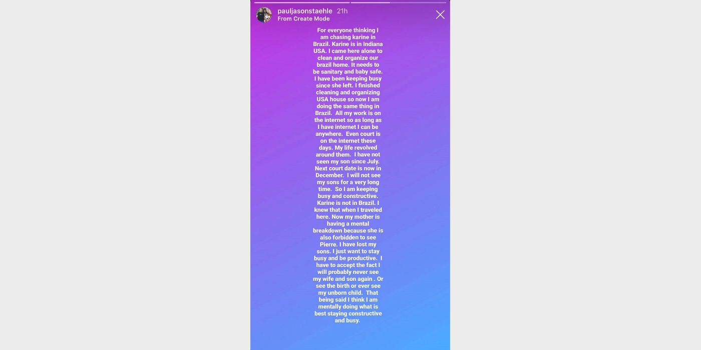 Paul Staehle Instagram Post