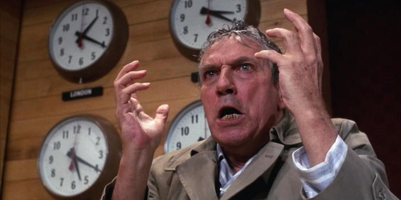 Howard Beale gives his &lsquo;mad as hell&rsquo; speech in Network
