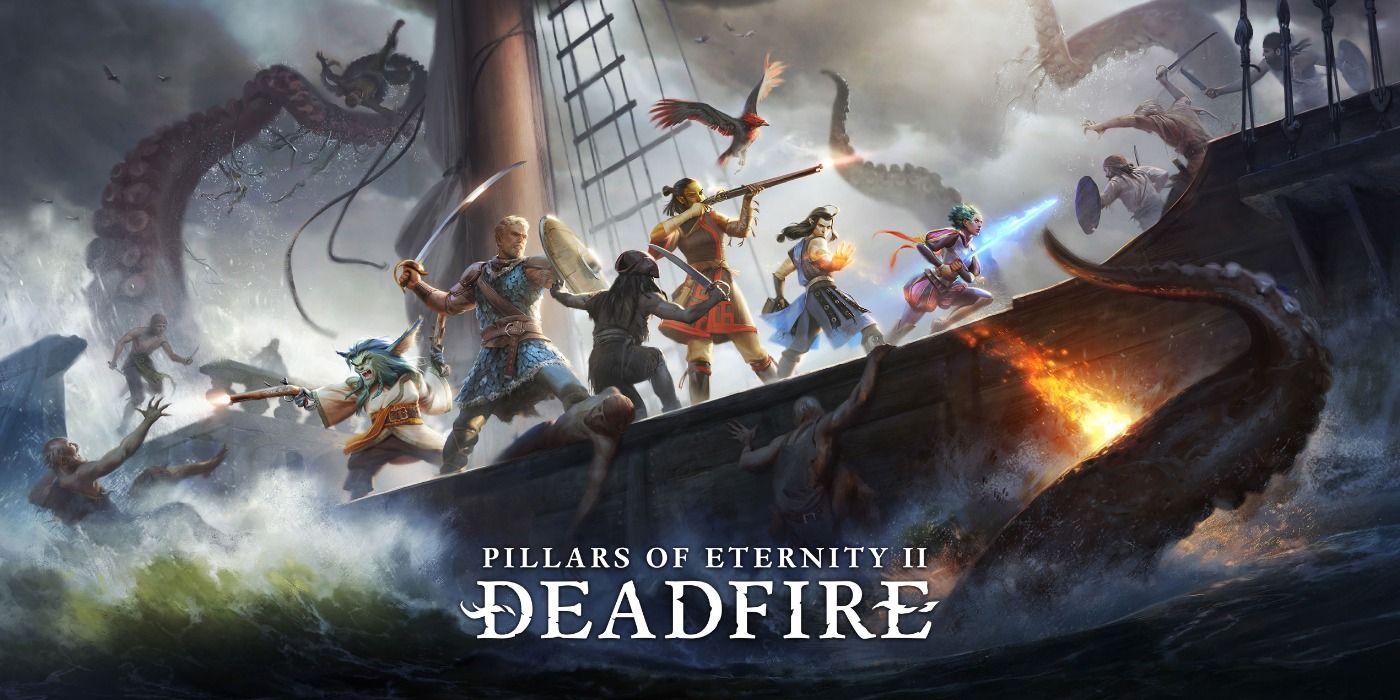 Piratas lutam a bordo de um navio em Pillars of Eternity II