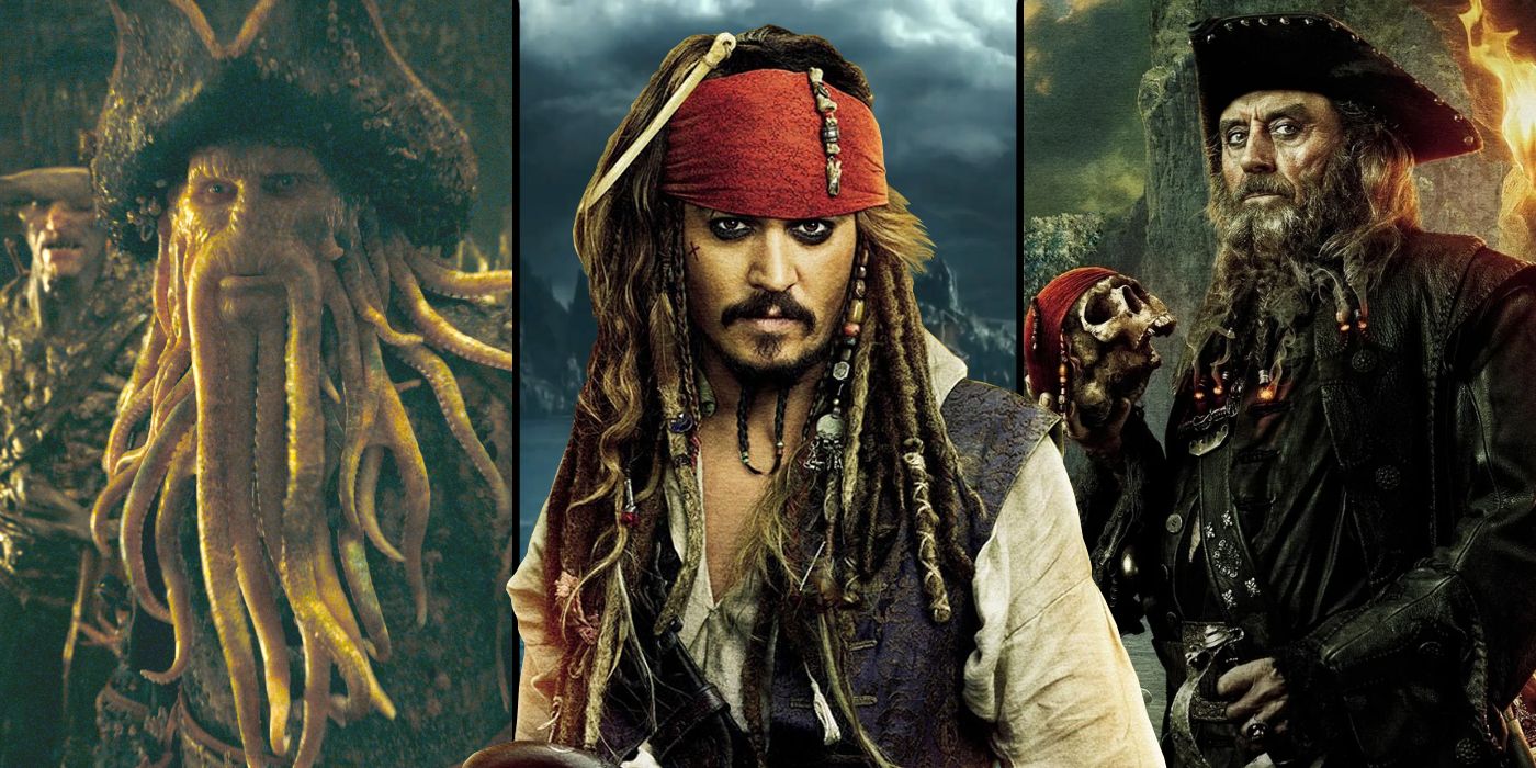 Pirates of the Caribbean Franchise Jack Sparrow Davy Jones Blackbeard