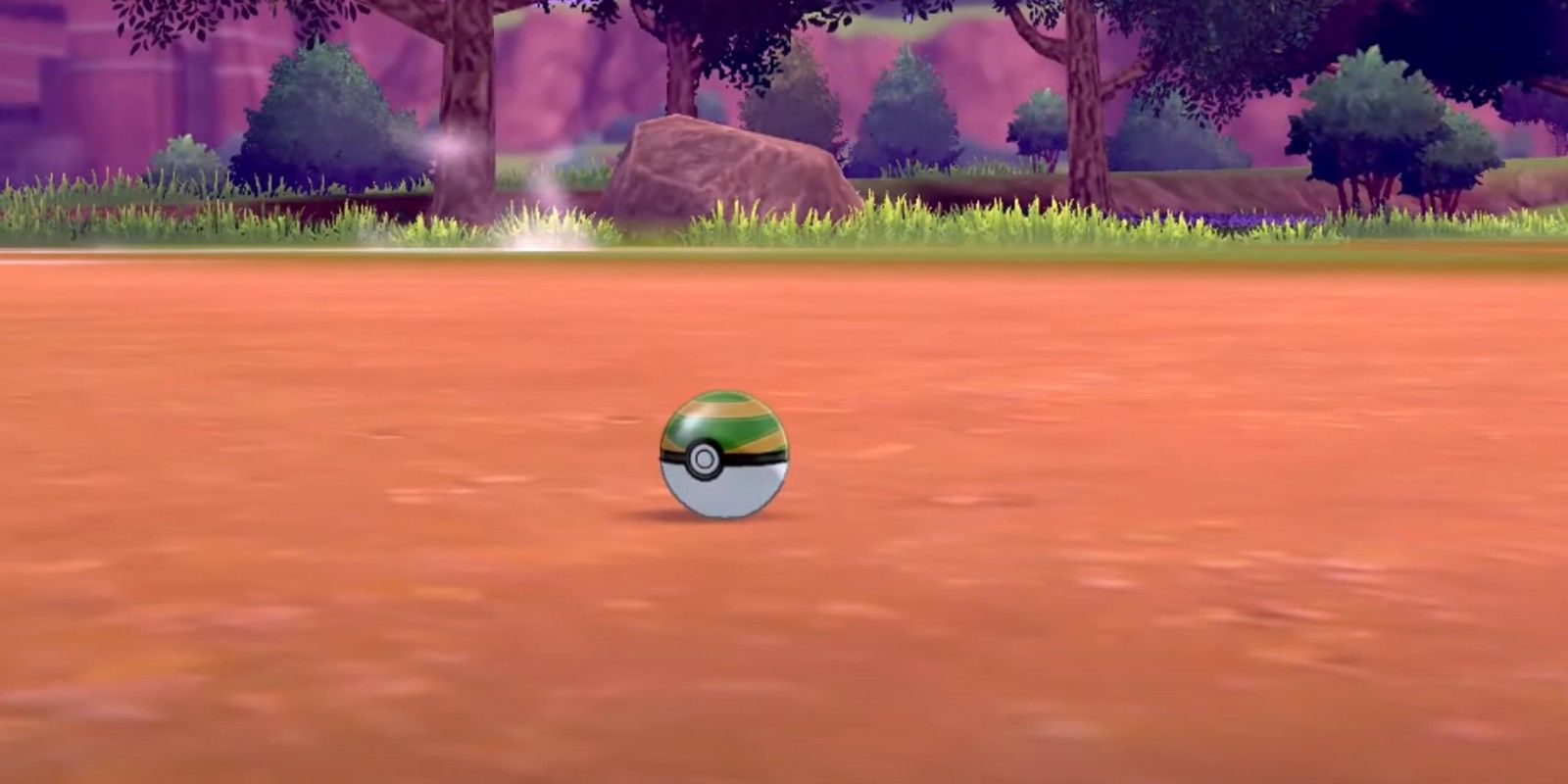 A player catches Shuckle with a Nest Ball in Pokemon Sword &amp; Shield