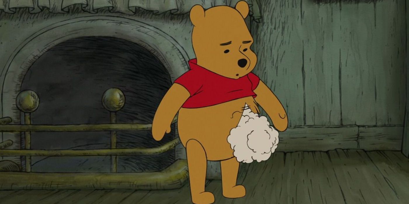 Pooh and his protruding stuffing in The Many Adventures of Winnie The Pooh.