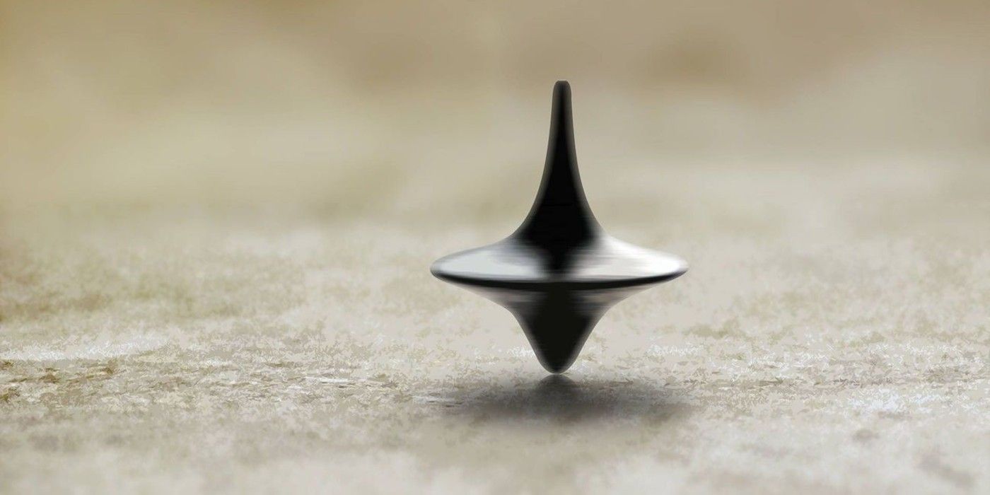 The spinning top continues to spin in Inception