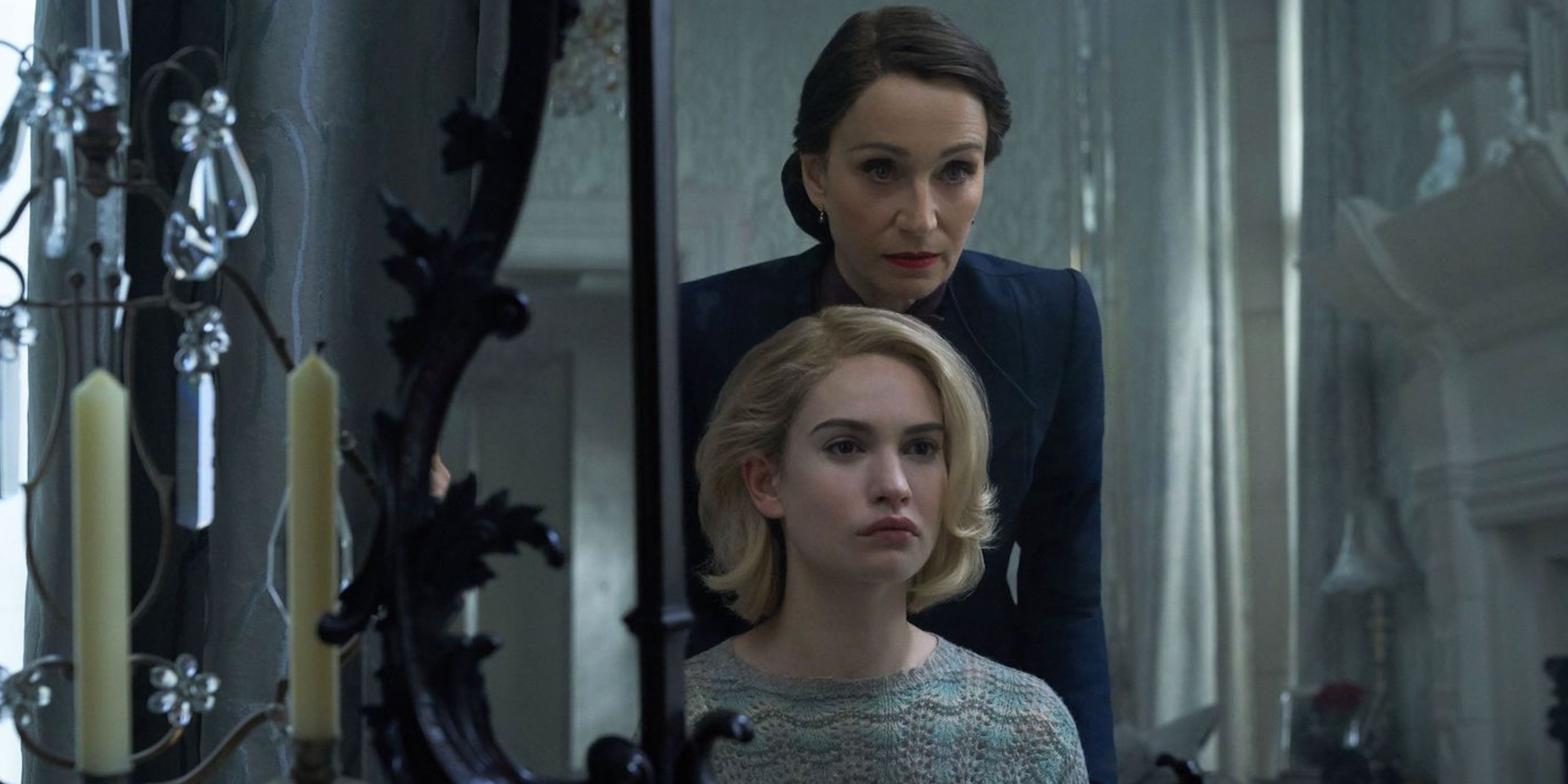 Lily James and Kristin Scott Thomas in Rebecca