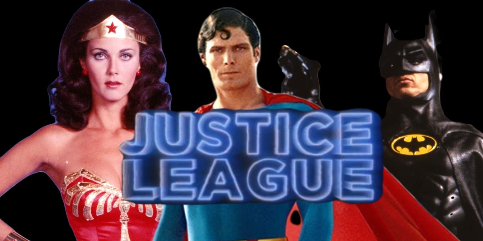 Retro Justice League trailer united Lynda Carter Cristopher Reeve and Michael Keaton