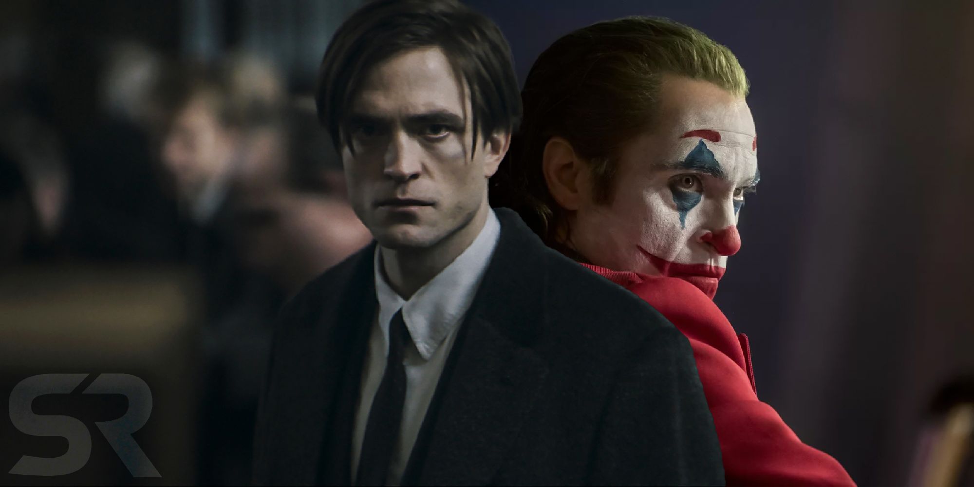 Robert Pattinson in The Batman Joaquin Phoenix in The Joker