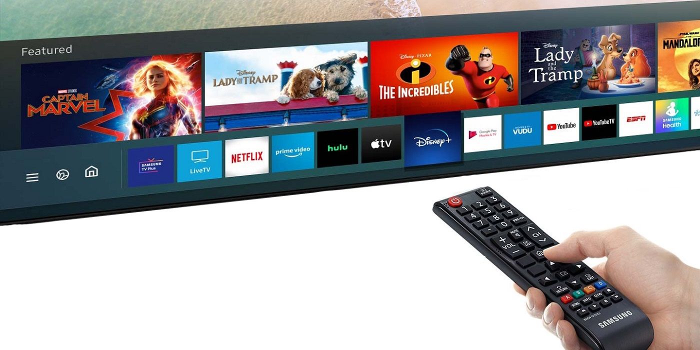 Samsung TV with interface and remote