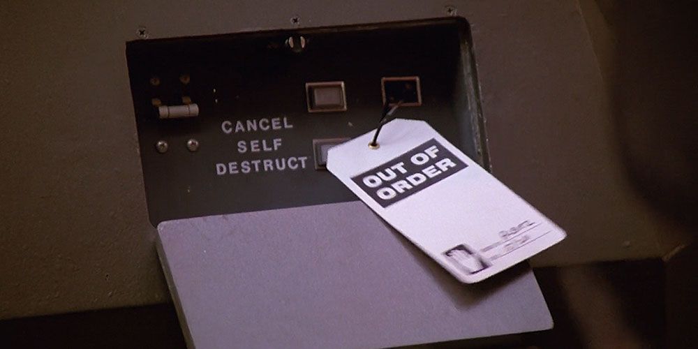 The cancellation button in Spaceballs