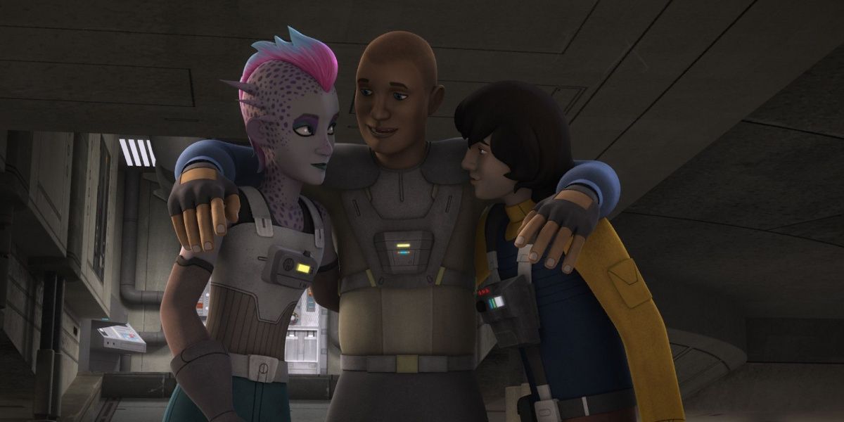 Iron Squadron celebrating together after winning a battle in Star Wars Rebels