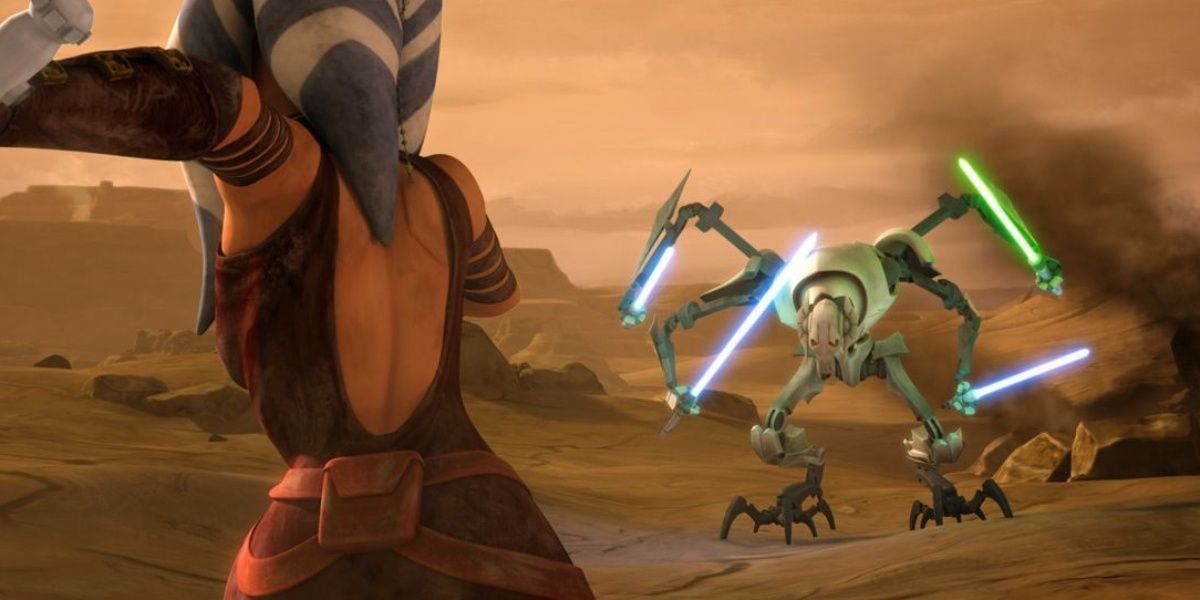 Grievous confronts Ahsoka in The Clone Wars
