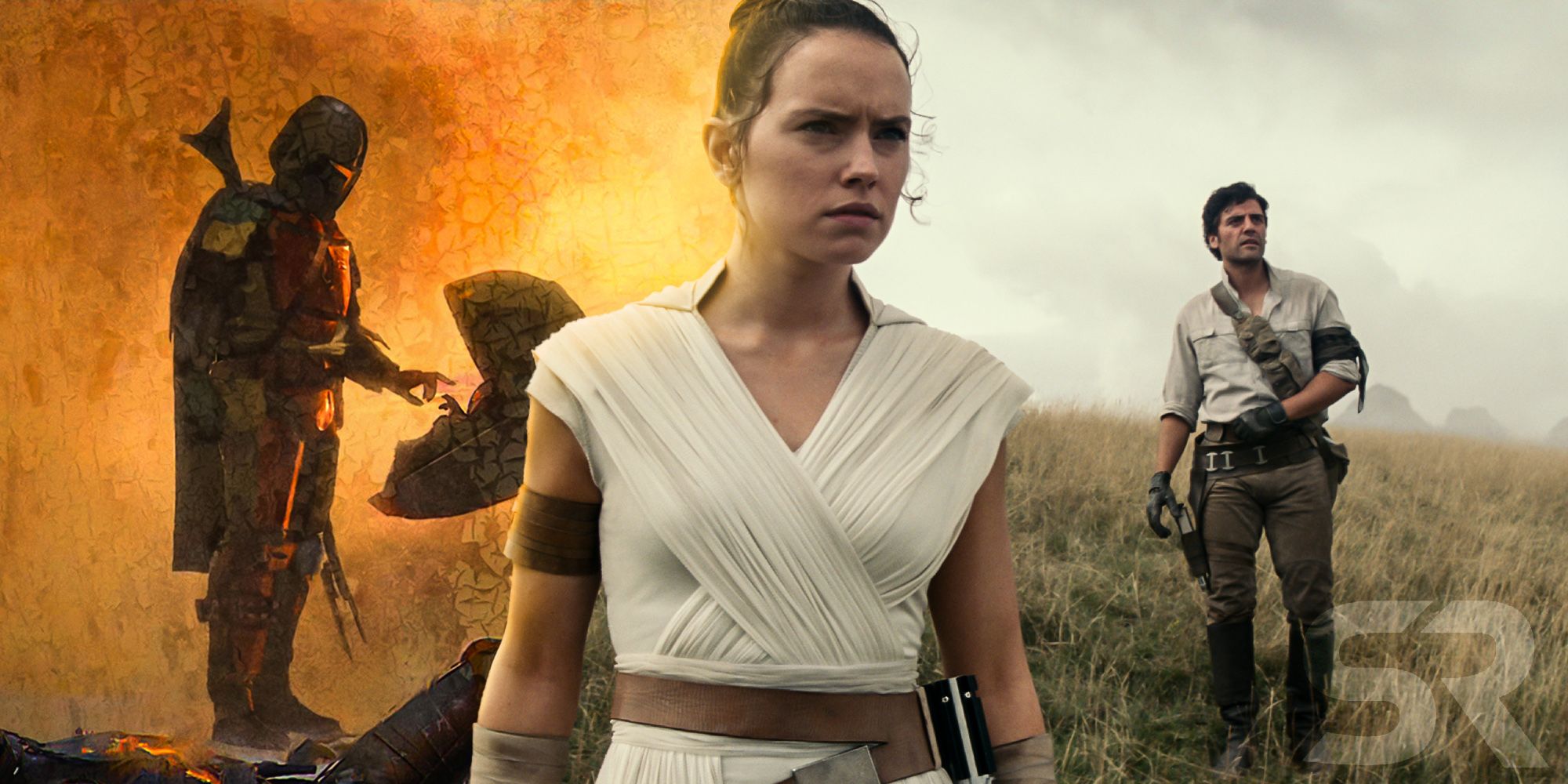 Daisy Ridley and Oscar Isaac in Star Wars The Rise of Skywalker
