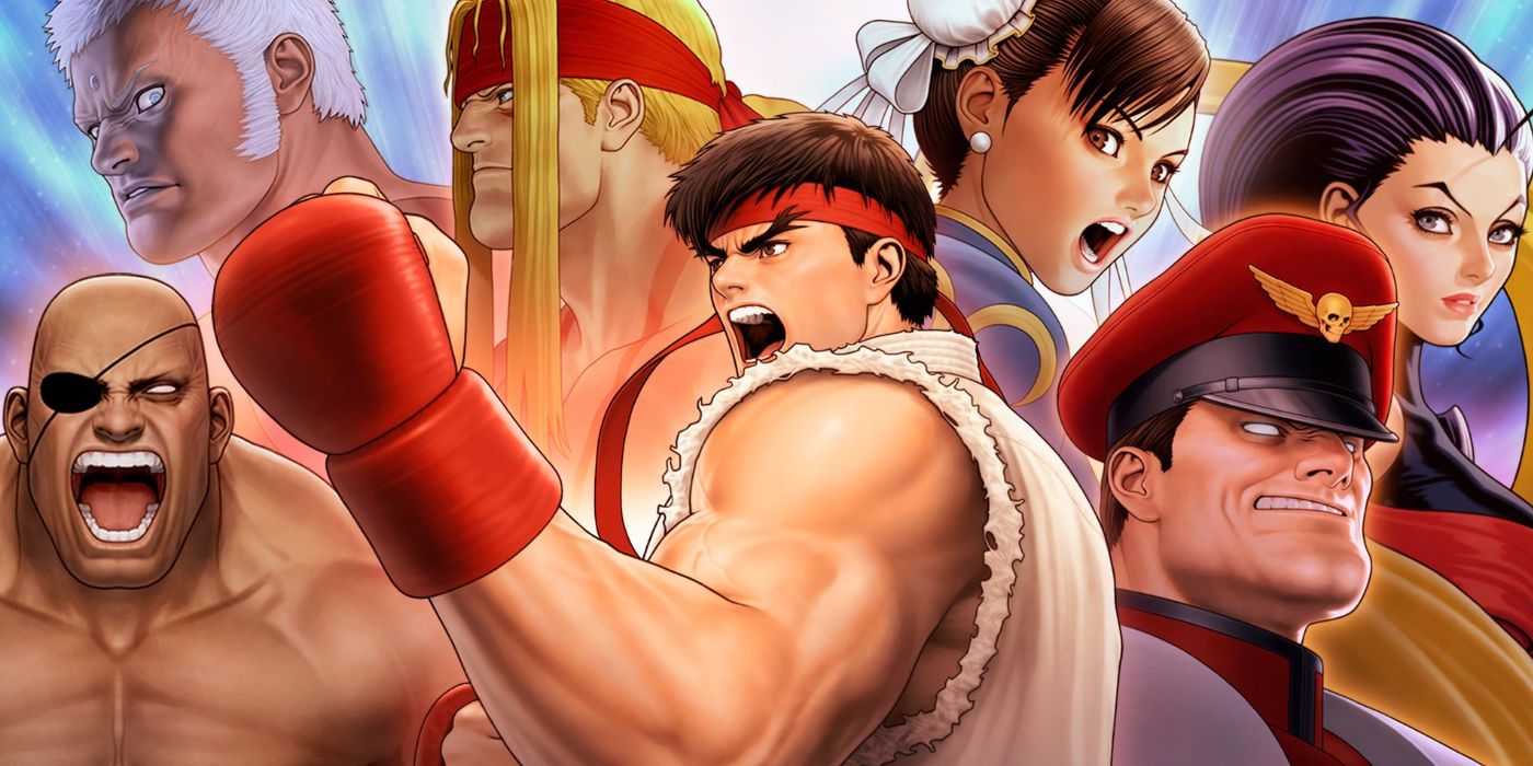 Ryu and the other fighters posing inStreet Fighter 30th Anniversary