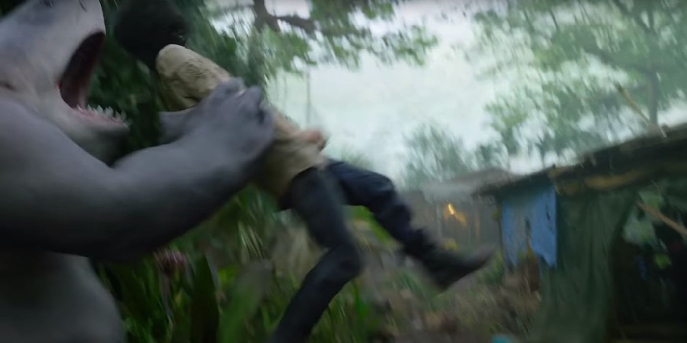 Suicide Squad&rsquo;s King Shark eats someone