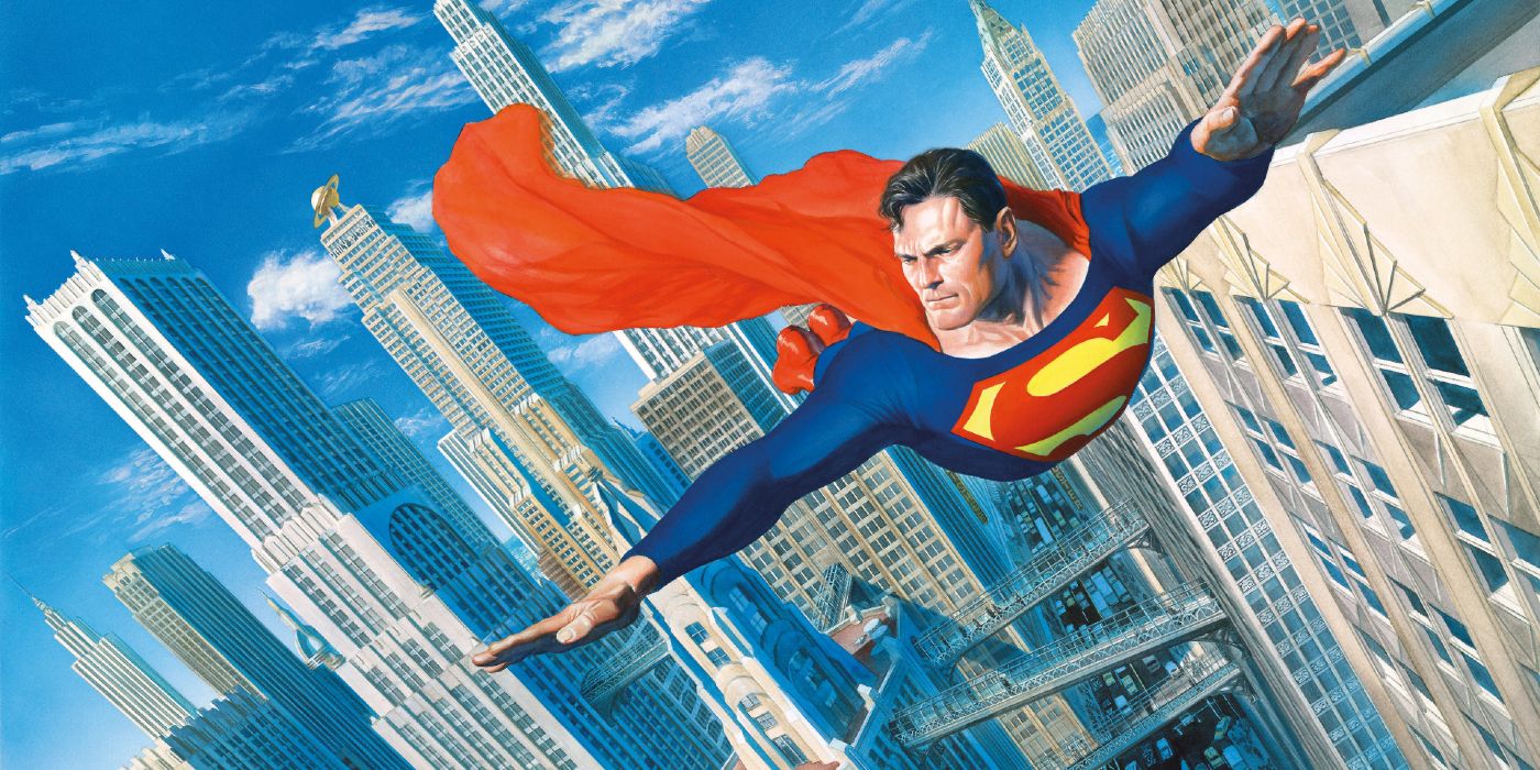 Superman Flies Metropolis