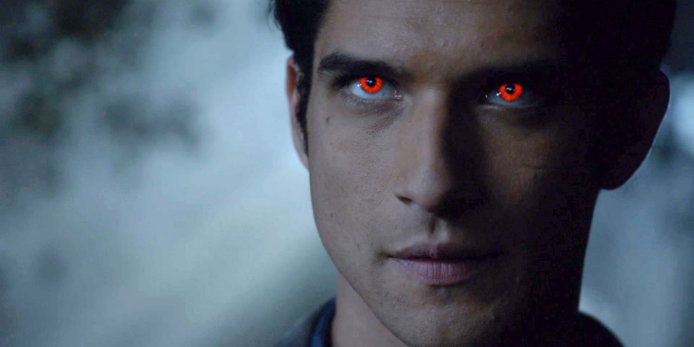Teen Wolf Scott com olhos vermelhos