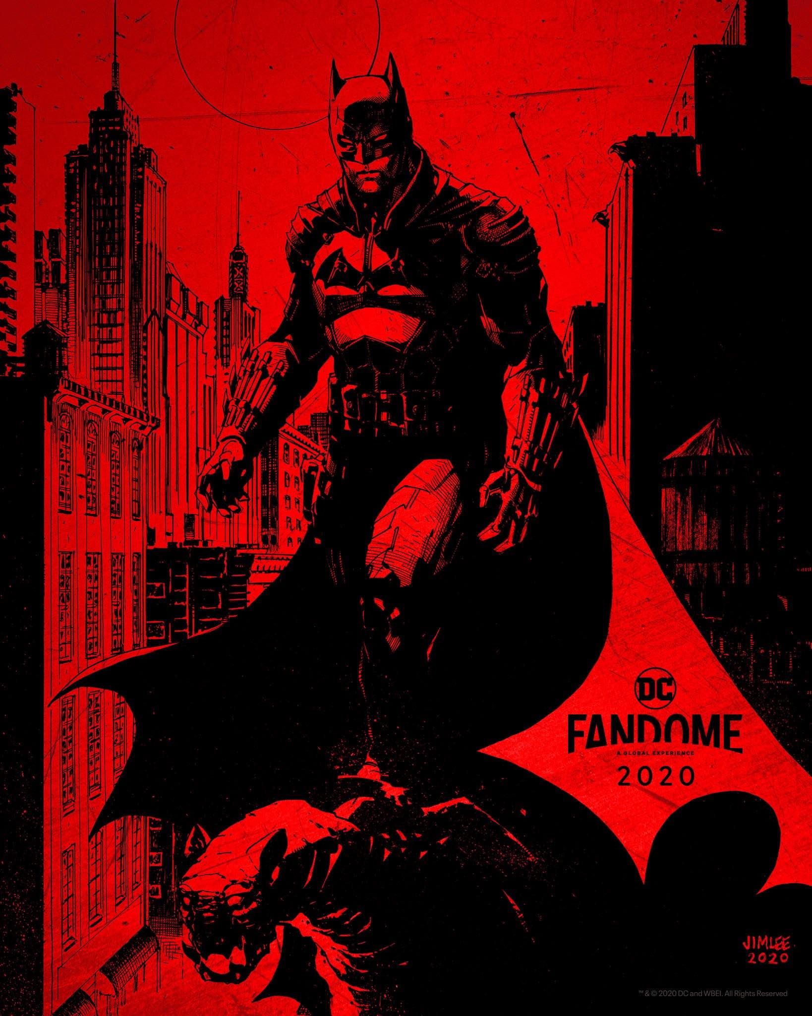 The Batman DC FanDome Movie Poster By Jim Lee