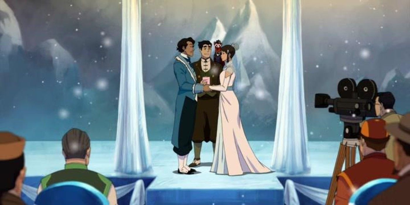 Varrick and Zhu Li get married with Bolin officiating in The Legend of Korra