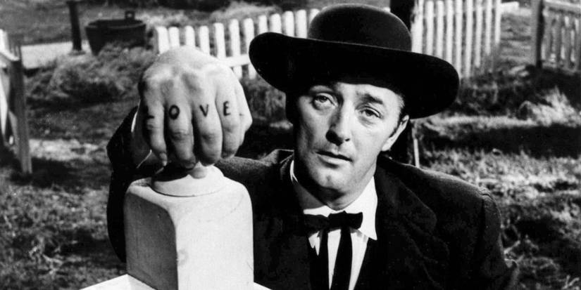Robert Mitchum's hand tattoos in The Night of the Hunter