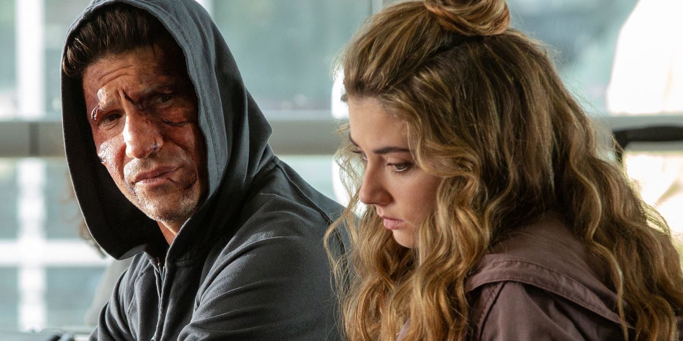Frank looks at Amy in concern on The Punisher