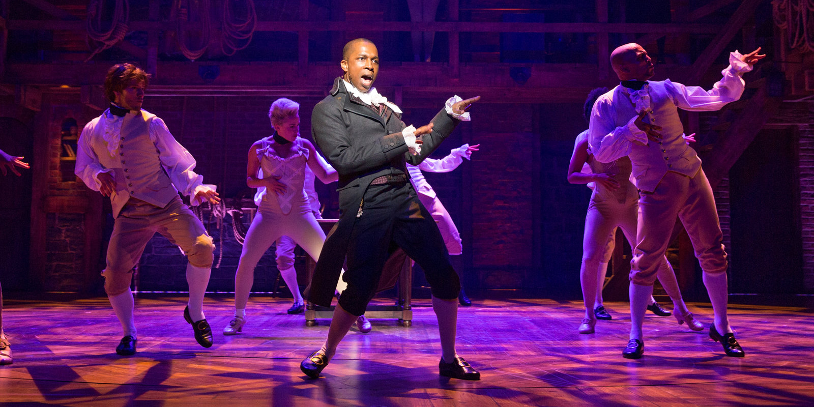 Leslie Odom Jr as Aaron Burr in Hamilton
